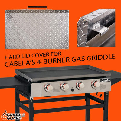GriddleGuard Diamond Plate Hard Cover Lid for Cabela's 4-Burner 36" Gas Griddle